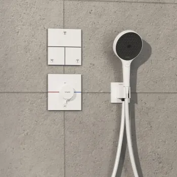Dušas maisītājs Hansgrohe ShowerSelect Comfort, ar termostatu, iebūvējams, matēta balta, 15575700 NEW