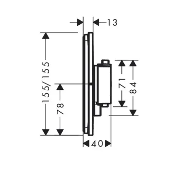 Dušas maisītājs Hansgrohe ShowerSelect Comfort, iebūvējams, ar termostatu, matēta melna hroms, 15581340 NEW