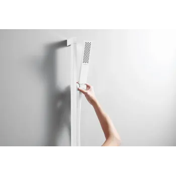 Dušas komplekts Hansgrohe Pulsify E, stienis un dušas šļūtene, EcoSmart+, matēta balta, 24381700 NEW