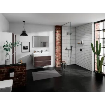 Dušas izvads Hansgrohe Rainfinity, ar dušas turētāju un plauktiņu, matēta melna, 26843670 NEW