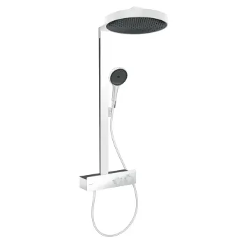 Dušas Sistēma Hansgrohe Rainfinity, ar termostatu, diametrs 36 cm, 3 režīmi, matēta balta, 26853700 NEW