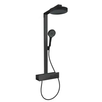 Dušas Sistēma Hansgrohe Rainfinity, ar termostatu, diametrs 25 cm, 3 režīmi, matēta melna, 28742670 NEW