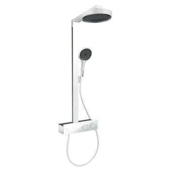 Dušas Sistēma Hansgrohe Rainfinity, ar termostatu, diametrs 25 cm, 3 režīmi, matēta balta, 28742700 NEW