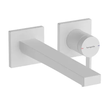 Vannas istabas izlietnes maisītājs Hansgrohe Tecturis E, iebūvējams, ar PopUp vārstu, 2 atveru montāžai, EcoSmart, matēta balta, 73051700 NEW