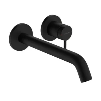 Vannas istabas izlietnes maisītājs Hansgrohe Tecturis S, iebūvējams, ar PopUp vārstu, 2 atveru montāžai, EcoSmart, matēta melna, 73351670 NEW