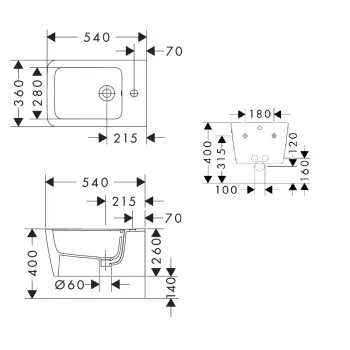 Piekaramais bidē Hansgrohe EluPura Original Q, SmartClean, balts, 61172450 NEW