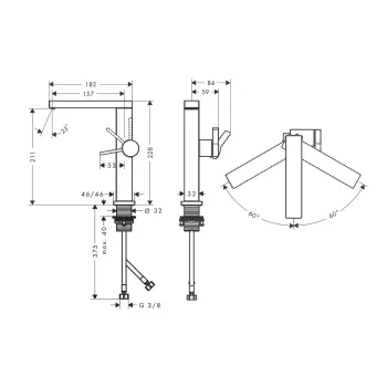 Vannas istabas izlietnes maisītājs Hansgrohe Tecturis E, ar Push-Open izplūdi, matēta melna, 73063670 NEW