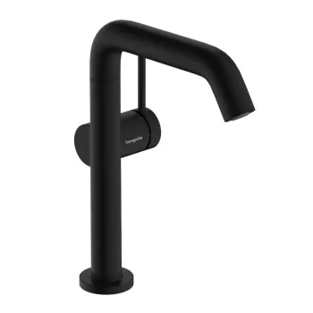Vannas istabas izlietnes maisītājs Hansgrohe Tecturis S, Paaugstināts ar Push-Open izplūdi, CoolStart, EcoSmart, matēta melna, 73364670 NEW