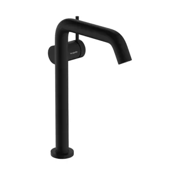Vannas istabas izlietnes maisītājs Hansgrohe Tecturis S, Paaugstināts ar Push-Open izplūdi, CoolStart, EcoSmart, matēta melna, 73373670 NEW