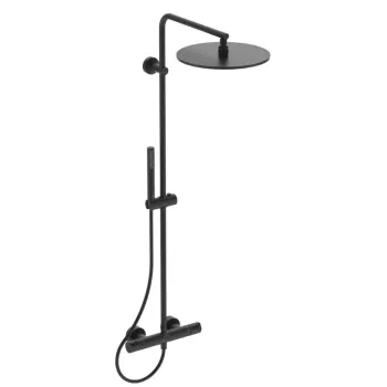 Dušas komplekts Ideal Standard CeraTherm, ar termostatu, 30 cm, matēta melna, A7589XG