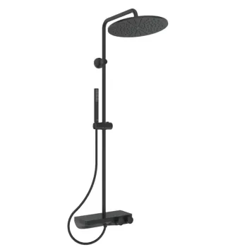 Dušas komplekts Ideal Standard CeraTherm, ar termostatu, 30 cm, matēta melna, A7631XG