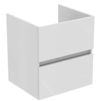 Vannas istabas skapītis Ideal Standard Eurovit+, 55x50x44 cm, 2 atvilktnes, spīdīga balta, R0256WG