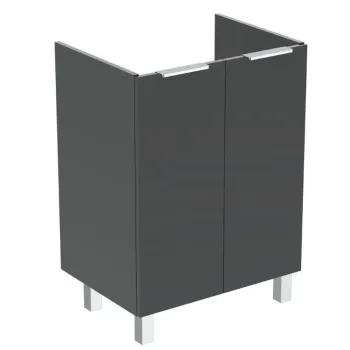 Vannas istabas skapītis Ideal Standard Eurovit+, (bez izlietnes) 84x60x44 cm, 2 durvis, kreisā/ labā montāža, spīdīga pelēka, R0258TI