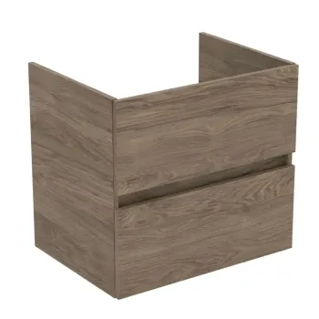 Vannas istabas skapītis Ideal Standard Eurovit+, 55x60x44 cm, (bez izlietnes) 2 atvilktnes, rieksts, R0259Y9