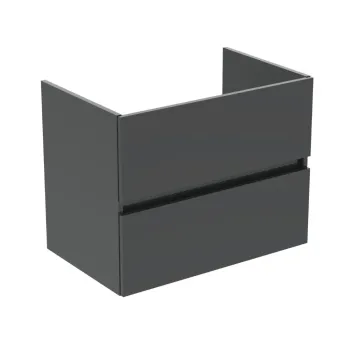 Vannas istabas skapītis Ideal Standard Eurovit+, 70x55x44 cm, (bez izlietnes) 2 atvilktnes, tumši pelēks, R0261TI