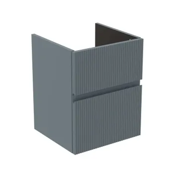 Vannas istabas skapītis Ideal Standard Finesse, 43x40x54 cm, (bez izlietnes) 2 atvilktnes, Ribbed Matt ashblue, E3405UQ