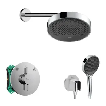 Dušas Sistēma Hansgrohe iebūvējams maisītājs, diametrs 25 cm, 3 režīmi, hroms, SANI21HHH004 NEW