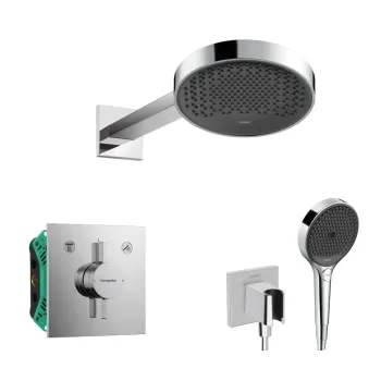 Dušas Sistēma Hansgrohe iebūvējams maisītājs, diametrs 25 cm, 3 režīmi, hroms, SANI21HHH005 NEW