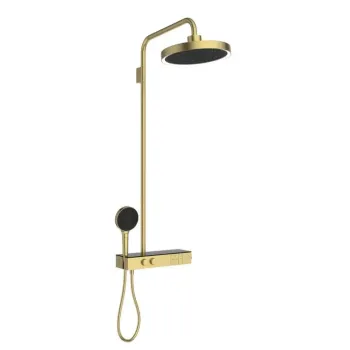 Dušas komplekts Ideal Standard Ceratherm Solos, ar termostatu, 33 cm, matēts zelts, A7883A2