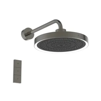 Dušas galva Ideal Standard Idealrain Solos, 33 cm, 3 režīmi, ar LED apgaismojumu, Magnetic Grey, A7890A5