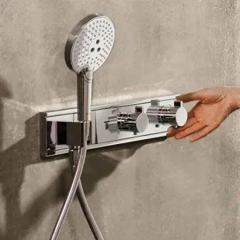 Dušas maisītājs Hansgrohe RainSelect, ar termostatu, iebūvējams, ar 2 izvadiem, hroms, 15355000 NEW