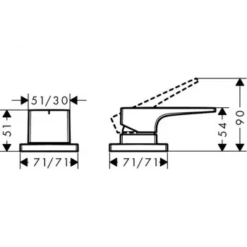 Vannas maisītājs Hansgrohe Metropol, iebūvējams, hroms, 74548000 NEW