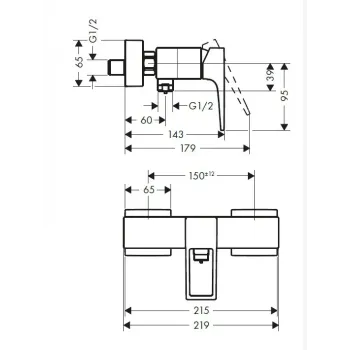 Dušas maisītājs Hansgrohe Metropol, hroms, 74560000 NEW
