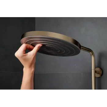 Dušas sistēma Hansgrohe Pulsify S Puro, ar termostatu, diametrs 26 cm, 3 režīmi, matēta bronza, 24237140 NEW
