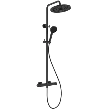Dušas komplekts Ideal Standard Ceratherm T25+, ar termostatu, 26 cm, matēta melna, A8497XG