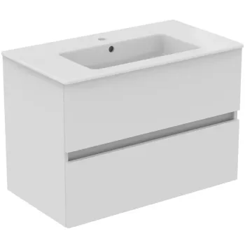 Vannas istabas skapītis Ideal Standard Eurovit+, 55x80x44 cm, ar izlietni, 2 atvilktnes, balts, R0574WG