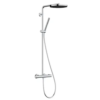 Dušas sistēma Hansgrohe Pulsify S Puro, ar termostatu, diametrs 26 cm, EcoSmart, hroms, 24223000 NEW