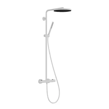Dušas sistēma Hansgrohe Pulsify S Puro, ar termostatu, diametrs 26 cm, EcoSmart, matēta balta, 24223700 NEW