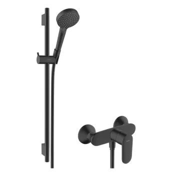 Dušas komplekts Hansgrohe Vernis Blend, ar jaucējkrānu, 2 režīmi, matēta melna, 26958670 NEW