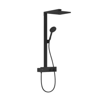 Dušas Sistēma Hansgrohe Raindance E, ar termostatu, 30x30 cm, matēta melna, 27361670 NEW