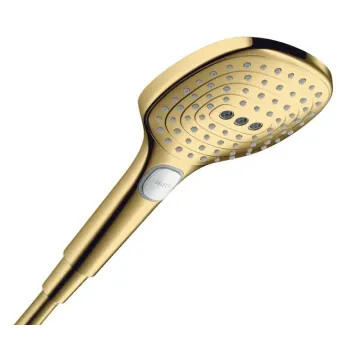 Dušas klausule Hansgrohe Raindance Select E, 3 režīmi, EcoSmart+, pulēts zelts, 28729990 NEW