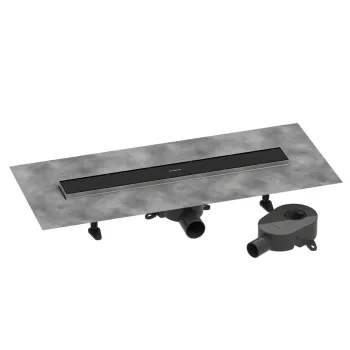 Dušas kanāls Hansgrohe RainDrain Go, 60 cm ar divpusēju resti, matēta melna, 56271670 NEW