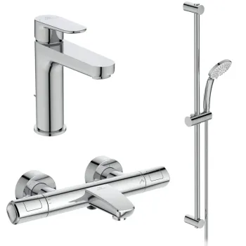 Dušas komplekts Ideal Standard CeraTherm, ar termostatu, 3 režīmi, hroms, BC985AA