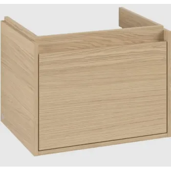 Vannas istabas skapītis Villeroy & Boch Skyla, (bez izlietnes), ar SoftClose, 57x44x44 cm, 1 atvilktne, Nordic Oak, C78400VJ