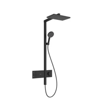 Dušas Sistēma Hansgrohe Raindance Alive Q, ar termostatu, 21x34 cm, 3 režīmi, matēta melna, 24580670 NEW