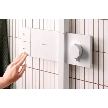 Dušas Sistēma Hansgrohe Raindance Alive Q, ar termostatu, 21x34 cm, 3 režīmi, matēta balta, 24580700 NEW