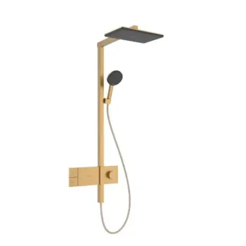 Dušas Sistēma Hansgrohe Raindance Alive Q, ar termostatu, 21x34 cm, 3 režīmi, EcoSmart, matēta bronza, 24581140 NEW