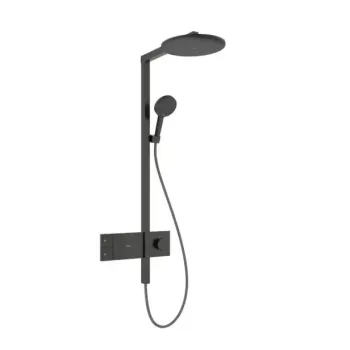 Dušas Sistēma Hansgrohe Raindance Alive S, ar termostatu, diametrs 30 cm, 3 režīmi, matēta melna hroms, 24582340 NEW