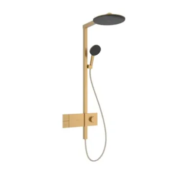Dušas Sistēma Hansgrohe Raindance Alive S, ar termostatu, diametrs 30 cm, 3 režīmi, EcoSmart, matēta bronza, 24583140 NEW