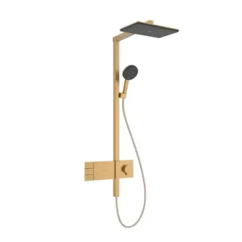 Dušas Sistēma Hansgrohe Raindance Alive Q, ar termostatu, 21x34 cm, 3 režīmi, matēta bronza, 24590140 NEW