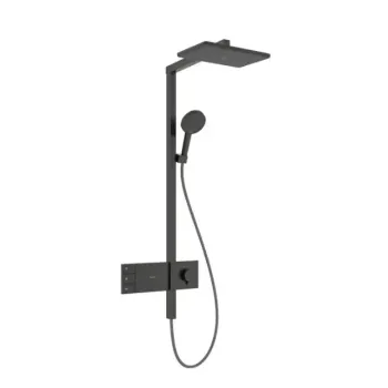 Dušas Sistēma Hansgrohe Raindance Alive Q, ar termostatu, 21x34 cm, 3 režīmi, matēta melna, 24590340 NEW