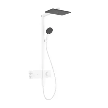 Dušas Sistēma Hansgrohe Raindance Alive Q, ar termostatu, 21x34 cm, 3 režīmi, EcoSmart, matēta balta, 24591700 NEW