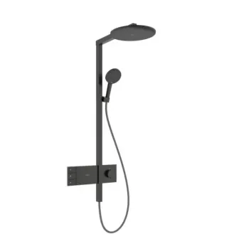 Dušas Sistēma Hansgrohe Raindance Alive S, ar termostatu, diametrs 30 cm, 3 režīmi, EcoSmart, matēta melna hroms, 24596340 NEW