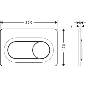 Poga iebūvējamajam rāmim Hansgrohe iFrame Original S, matēta melna, 66002670 NEW