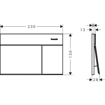 Poga iebūvējamajam rāmim Hansgrohe iFrame Element E, hroms, 66003000 NEW