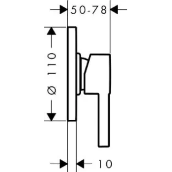 Dušas maisītājs Hansgrohe Zesis S, iebūvējams, hroms, 74618000 NEW
